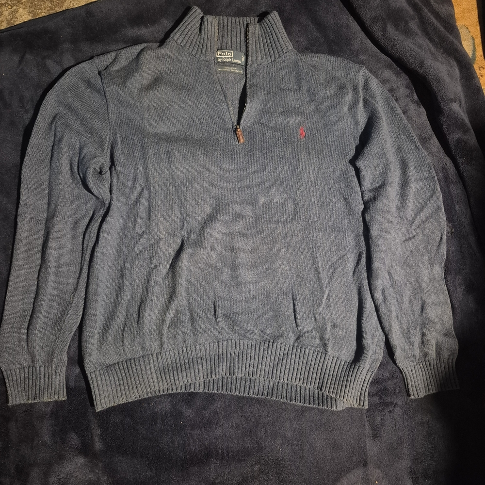 Ralph Lauren Men's Zip-Up Sweater in Navy